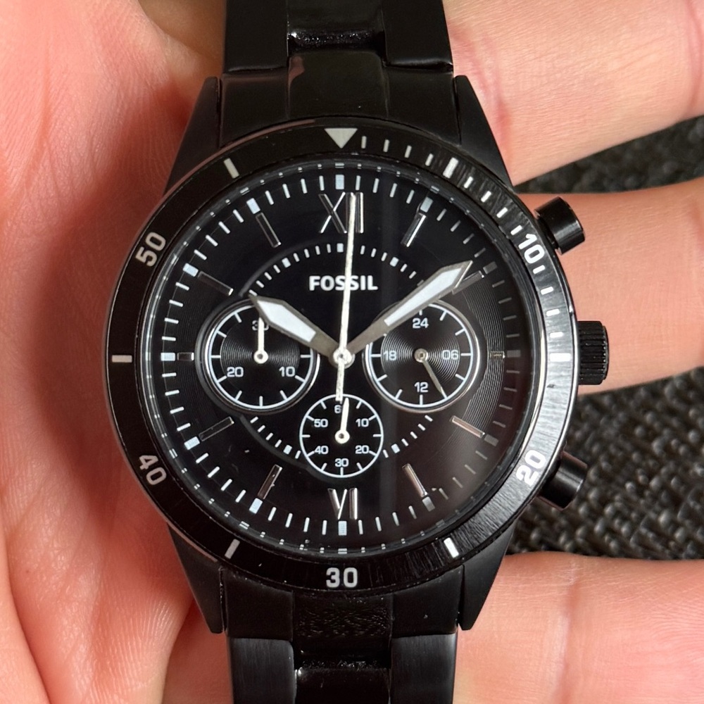 Fossil Black BQ2227 Men’s Watch Metal